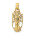 14K Florida Lobster with Out Claws Charm
