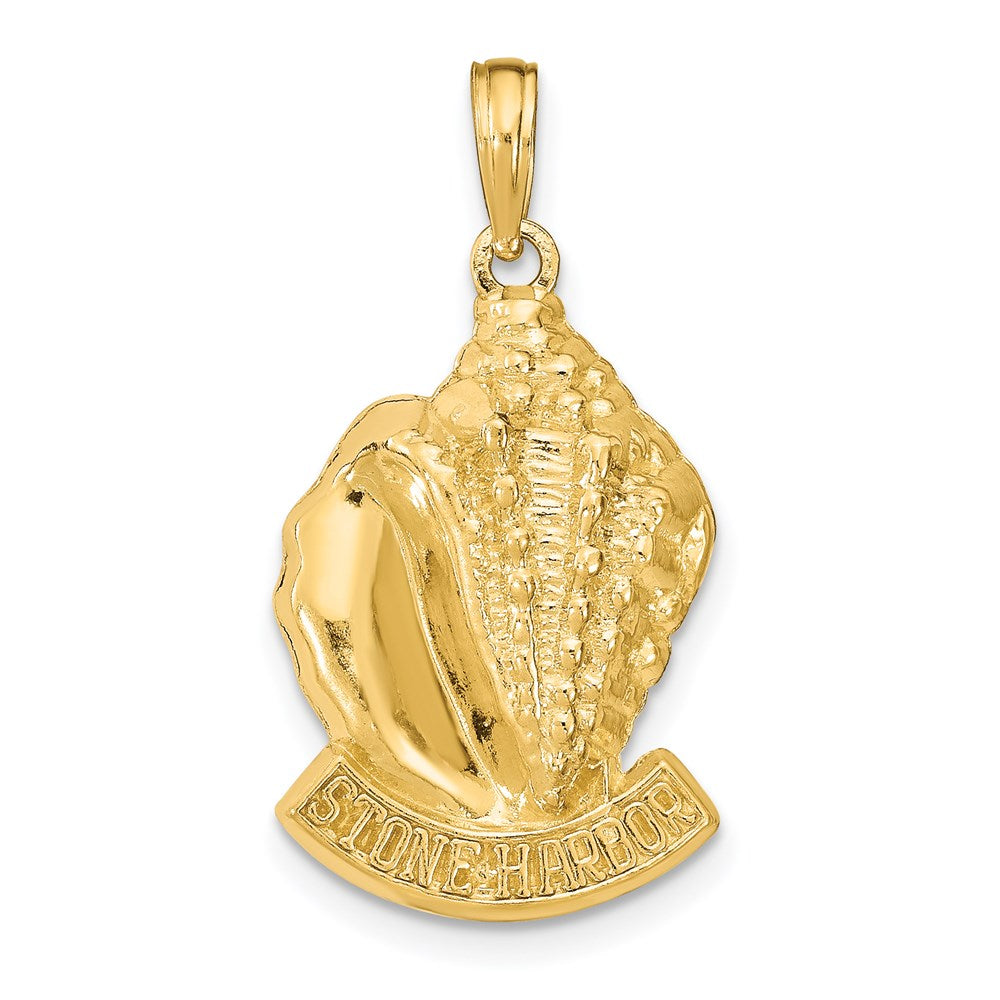14k STONE HARBOR, NJ Conch Shell Pendant