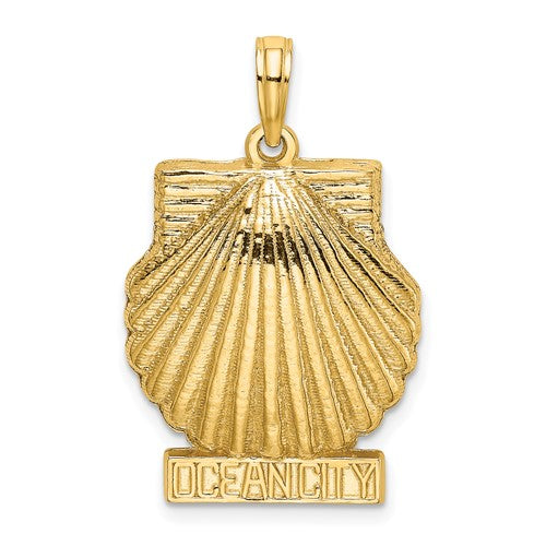 14K OCEAN CITY Scallop Shell Charm