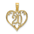 14K 20 In Heart Charm
