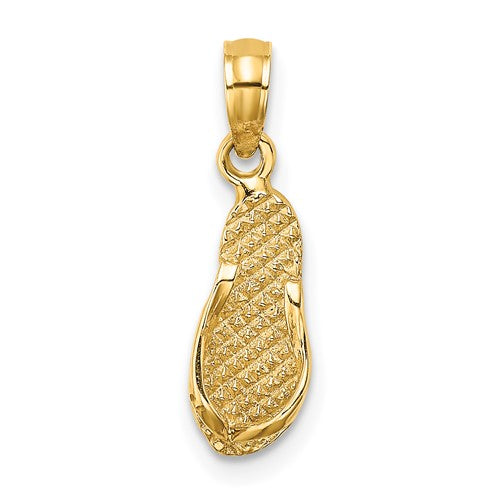 14K  3D KEY WEST Flip Flop Charm