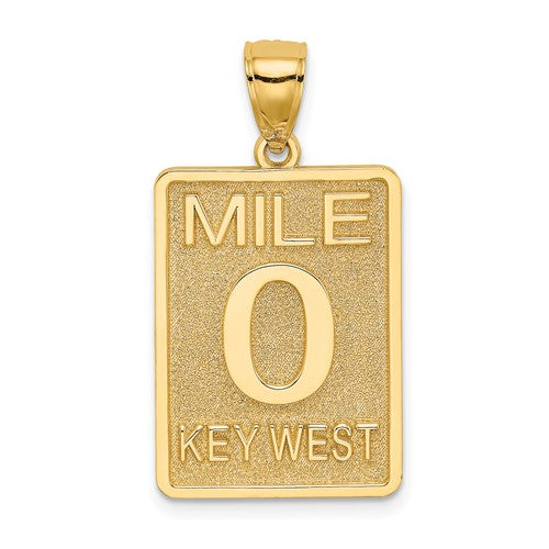 14K Mile Marker 0 / KEY WEST Charm