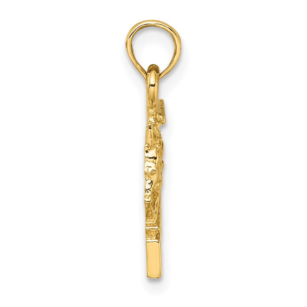 14K CHARLESTON Horse and Cart Charm