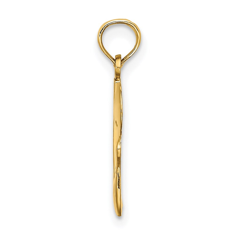 14K #1 Bowling Ball and Two Pins Charm