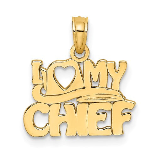 14k I LOVE MY CHIEF Charm