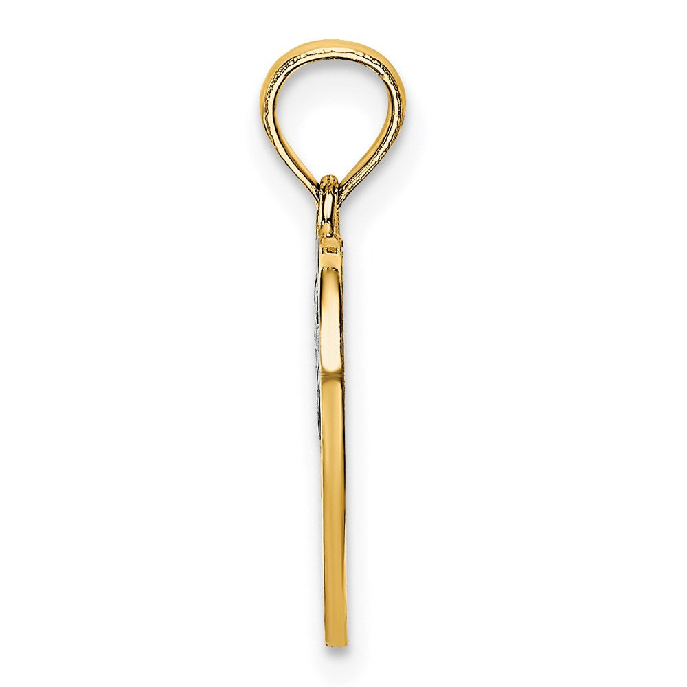 14k w/Rhodium MOM and Angel Heart Charm