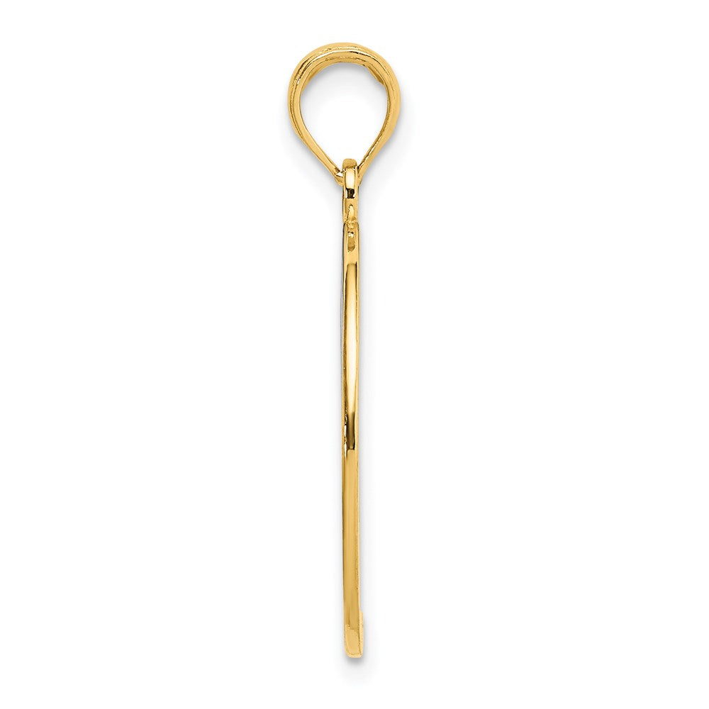 14k w/Rhodium YOU ARE MY SUNSHINE Cut-out Sun Charm