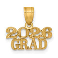 14k Polished 2026 GRAD Charm