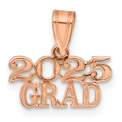14K Rose Gold Polished 2025 GRAD Charm