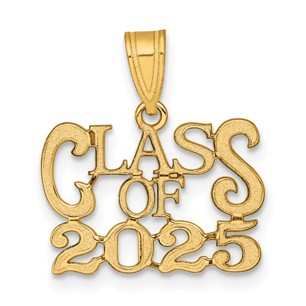 14k Polished CLASS OF 2025 Graduation Charm