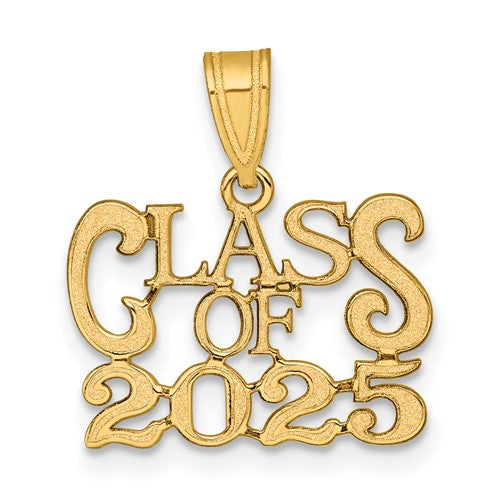 14k Polished CLASS OF 2025 Graduation Charm