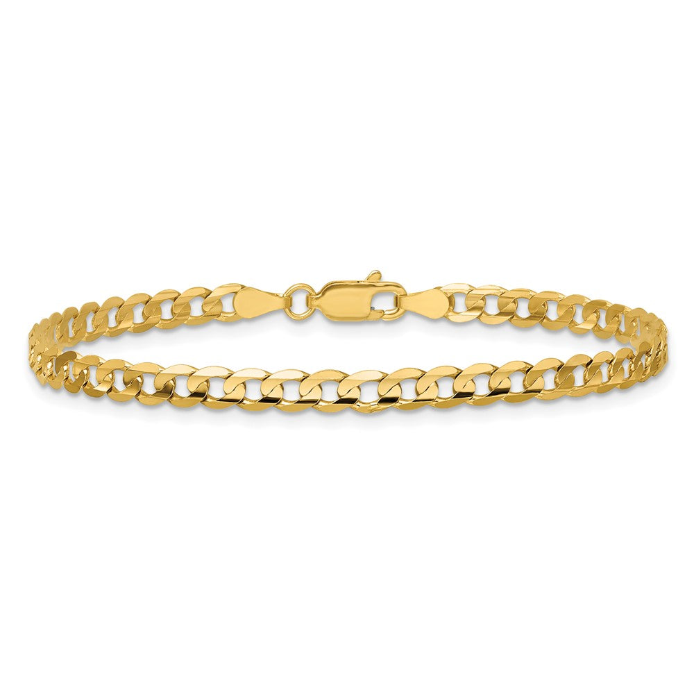 14k 3.8mm Open Concave Curb Chain