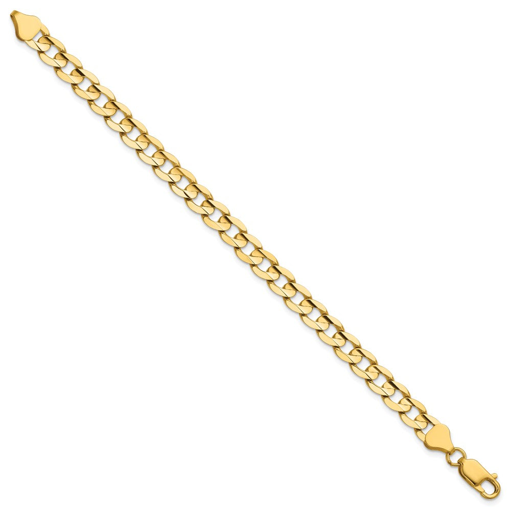 14k 6.75mm Open Concave Curb Chain