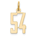 14k Small Elongated Number 54 Charm