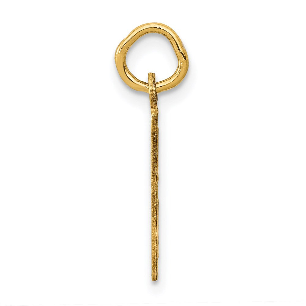 14k Small Elongated Number 65 Charm