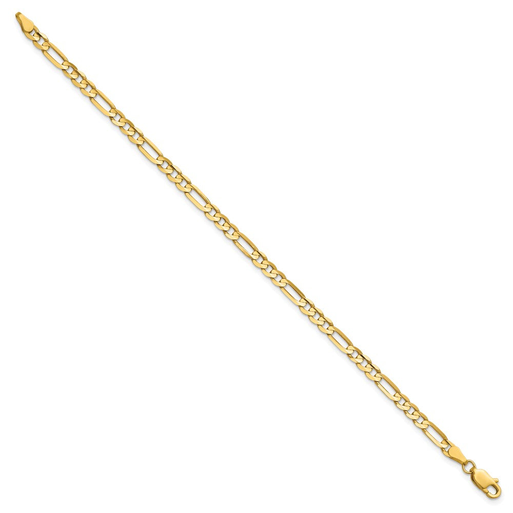 14k 4mm Concave Open Figaro Chain