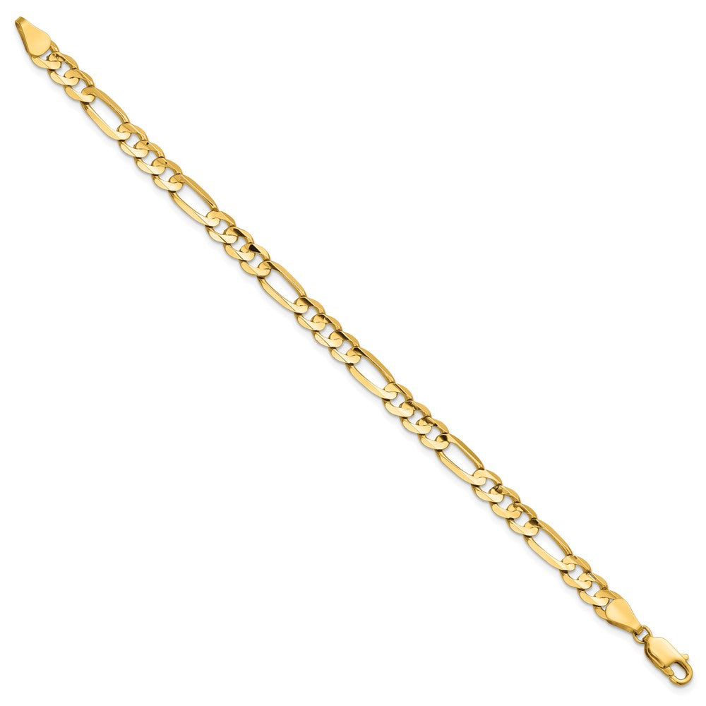 14k 5.5mm Concave Open Figaro Chain
