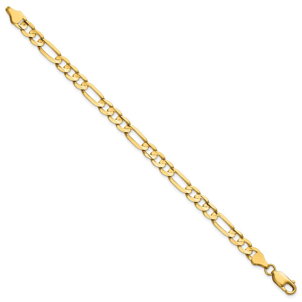 14k 6mm Concave Open Figaro Chain
