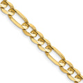 14k 6.75mm Concave Open Figaro Chain