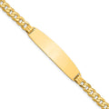 14K Curb Link Rounded ID Bracelet