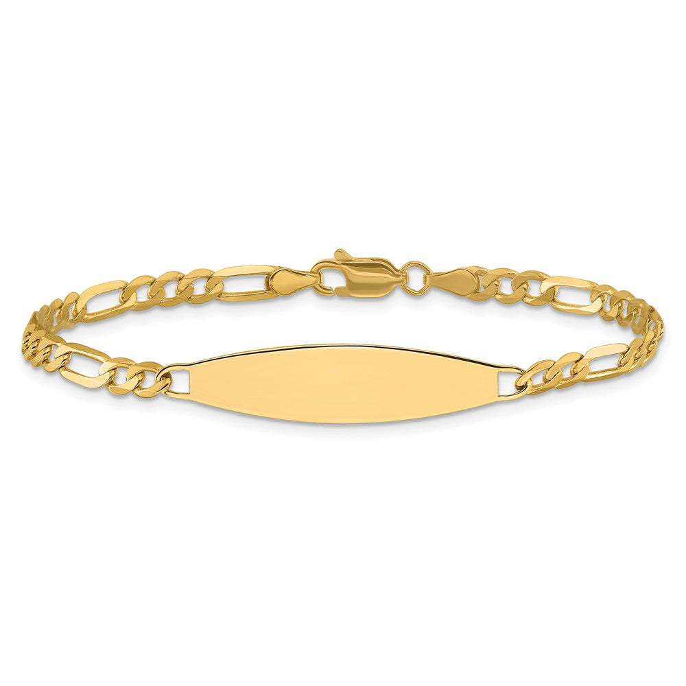 14k 3.0mm Figaro ID Bracelet