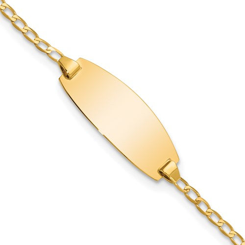 14k Oval Curb ID Bracelet
