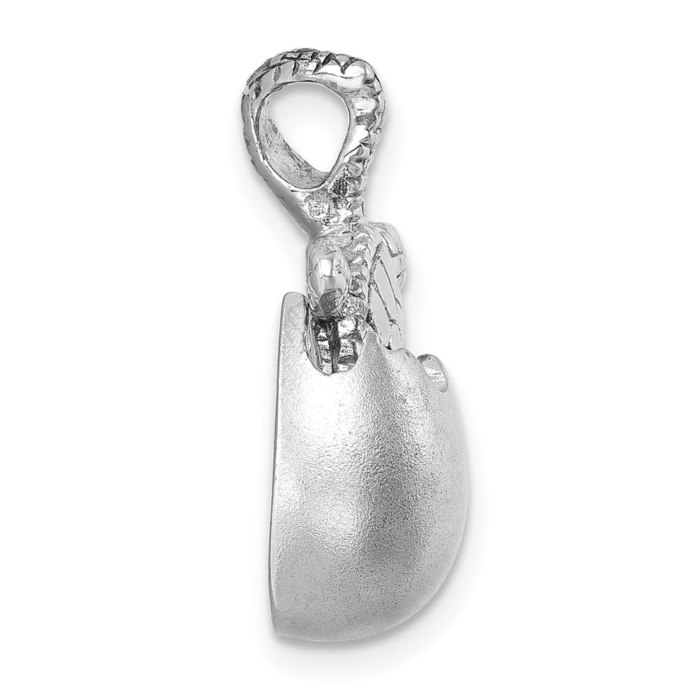 Sterling Silver Rhodium-plated Moveable Crystal Hatching Turtle Chain Slide