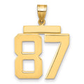 10k Large Polished Number 87 Charm