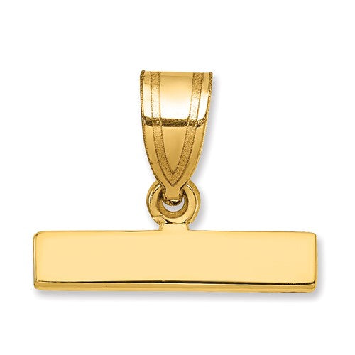 14k Casted Large Polished Top Pendant