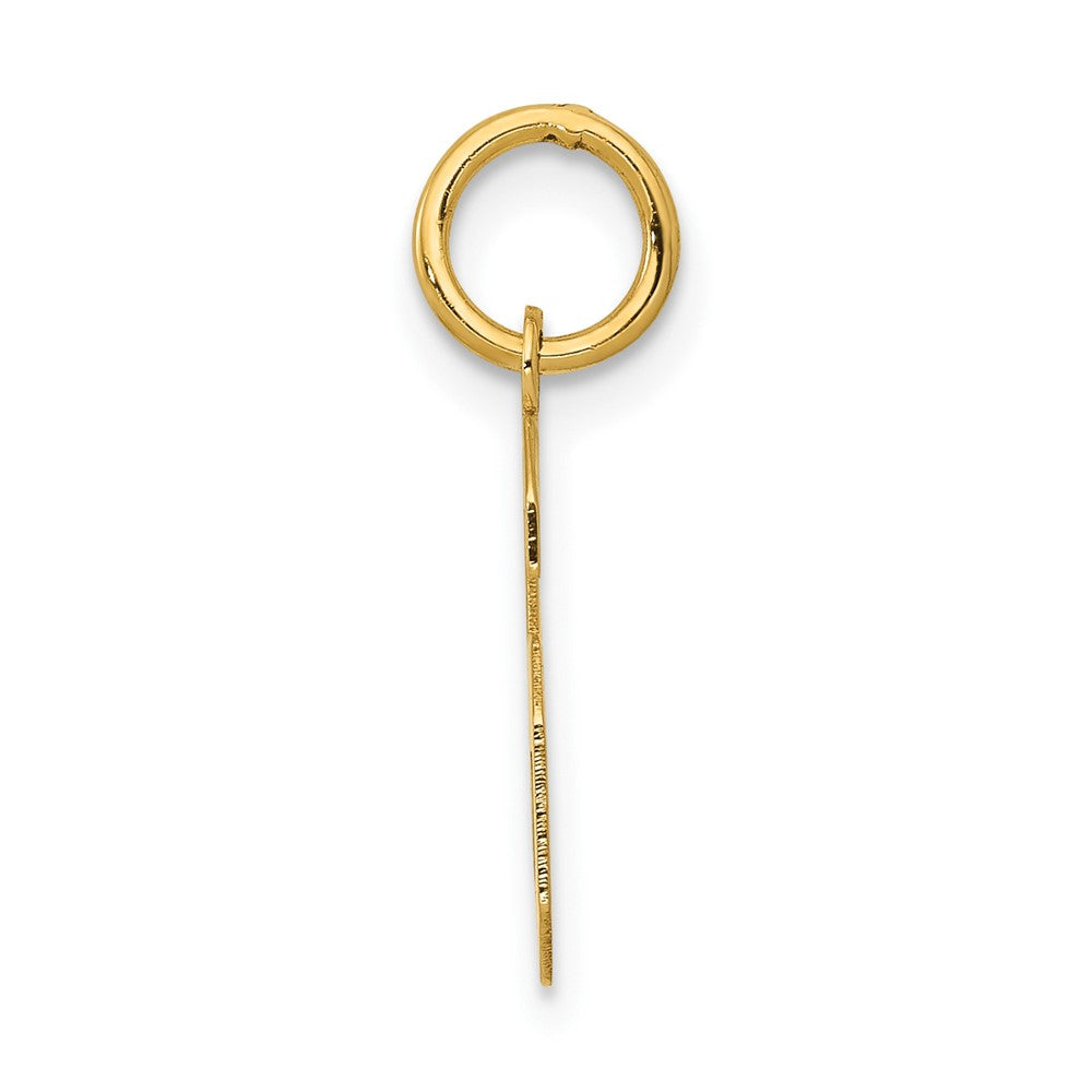 14k Small Polished Number 6 Charm