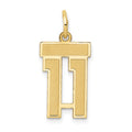 10k Small Satin Number 11 Charm
