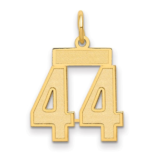 10k Small Satin Number 44 Charm