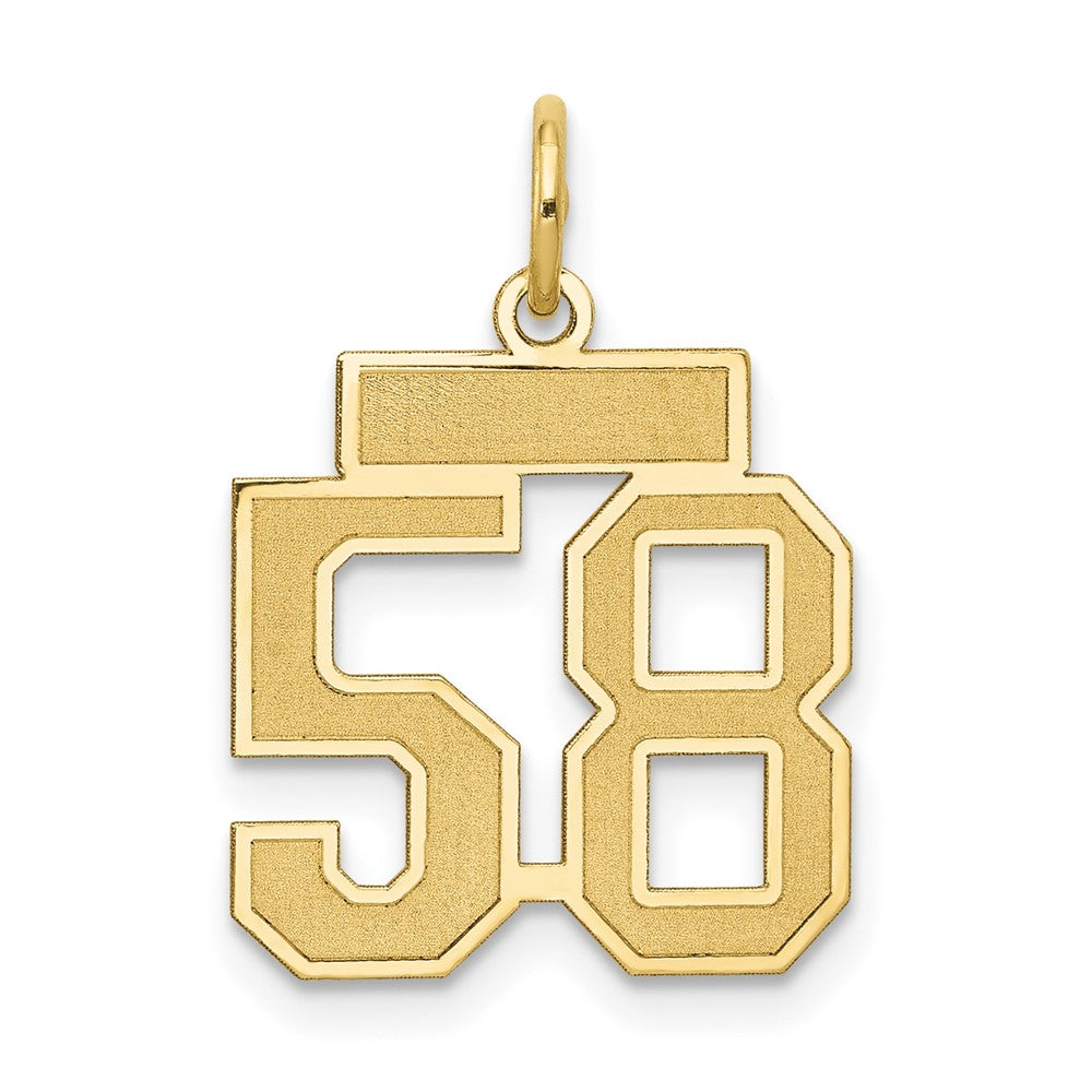 10k Small Satin Number 58 Charm