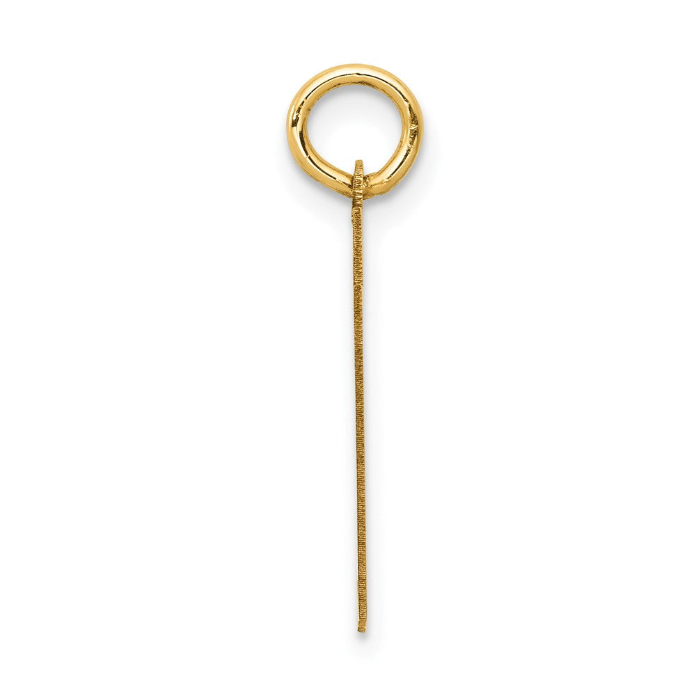 14k Small Satin Number 67 Charm