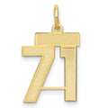 10ky Small Satin Number 71Charm