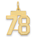 10k Small Satin Number 78 Charm