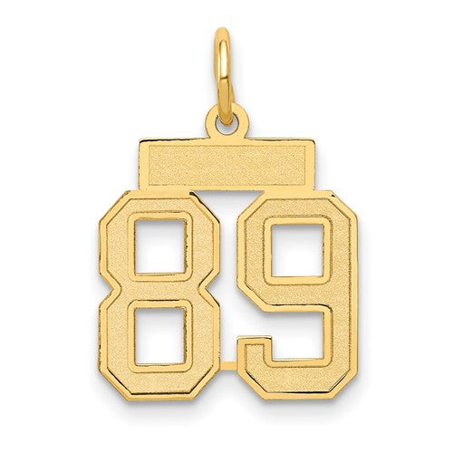 10k Small Satin Number 89 Charm
