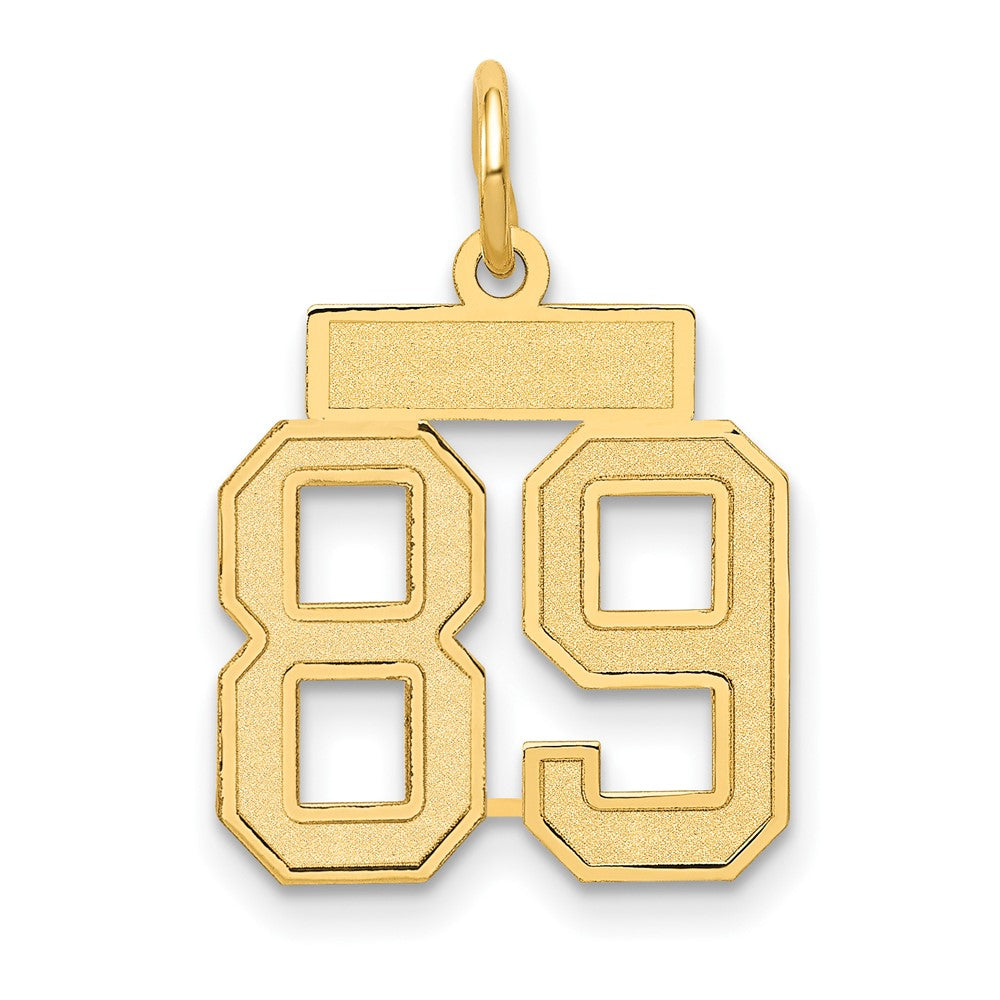 10k Small Satin Number 89 Charm