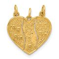 14k 3-piece Break-apart BIG SIS-SIS-LIL SIS Charm