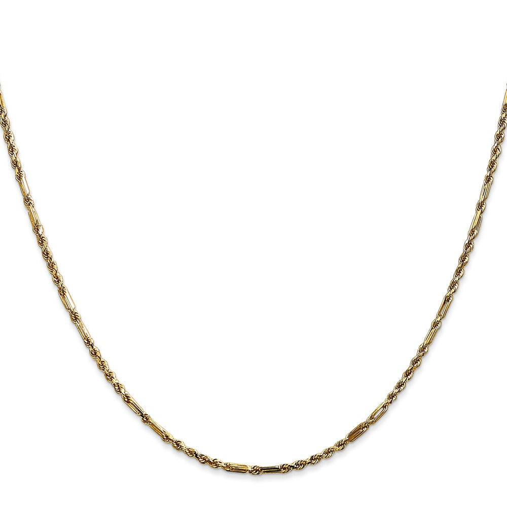 14k 1.8mm D/C Milano Rope Chain