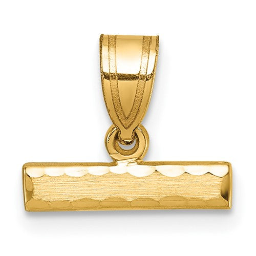 14k Medium Diamond-cut Top Charm
