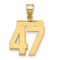 10k Medium Polished Number 47 Charm
