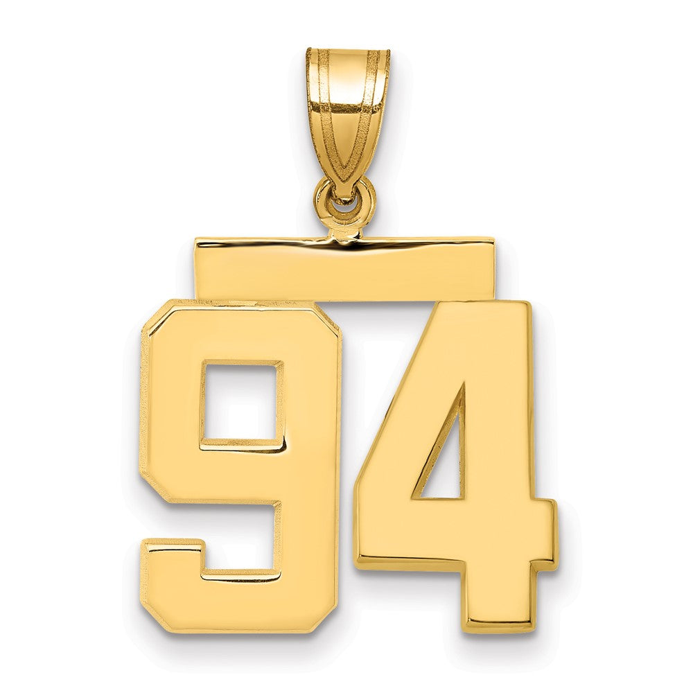 10k Medium Polished Number 94 Charm