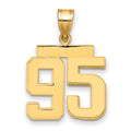 10k Medium Polished Number 95 Charm