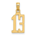 14k Polished Number 31 Pendant