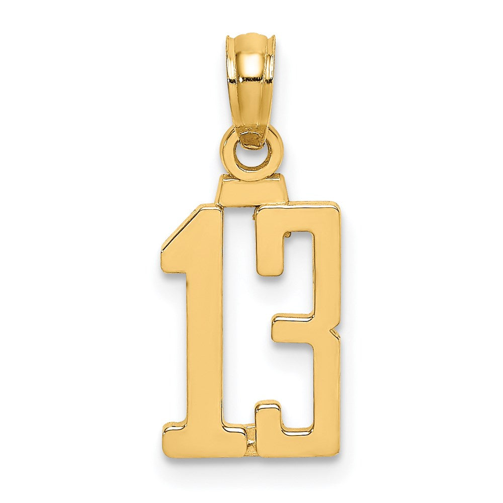 14k Polished Number 31 Pendant
