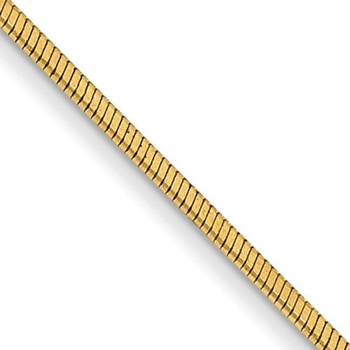 14k .8mm Octagonal Snake Chain