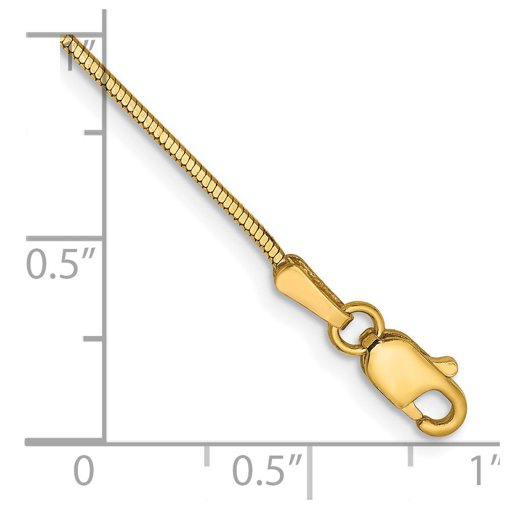 14k .9mm Octagonal Snake Chain