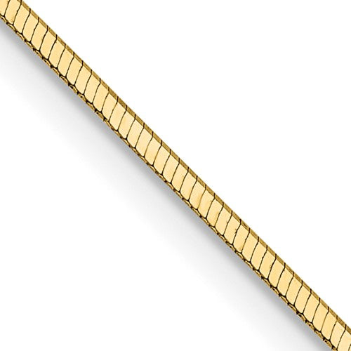 14k 1mm Octagonal Snake Chain