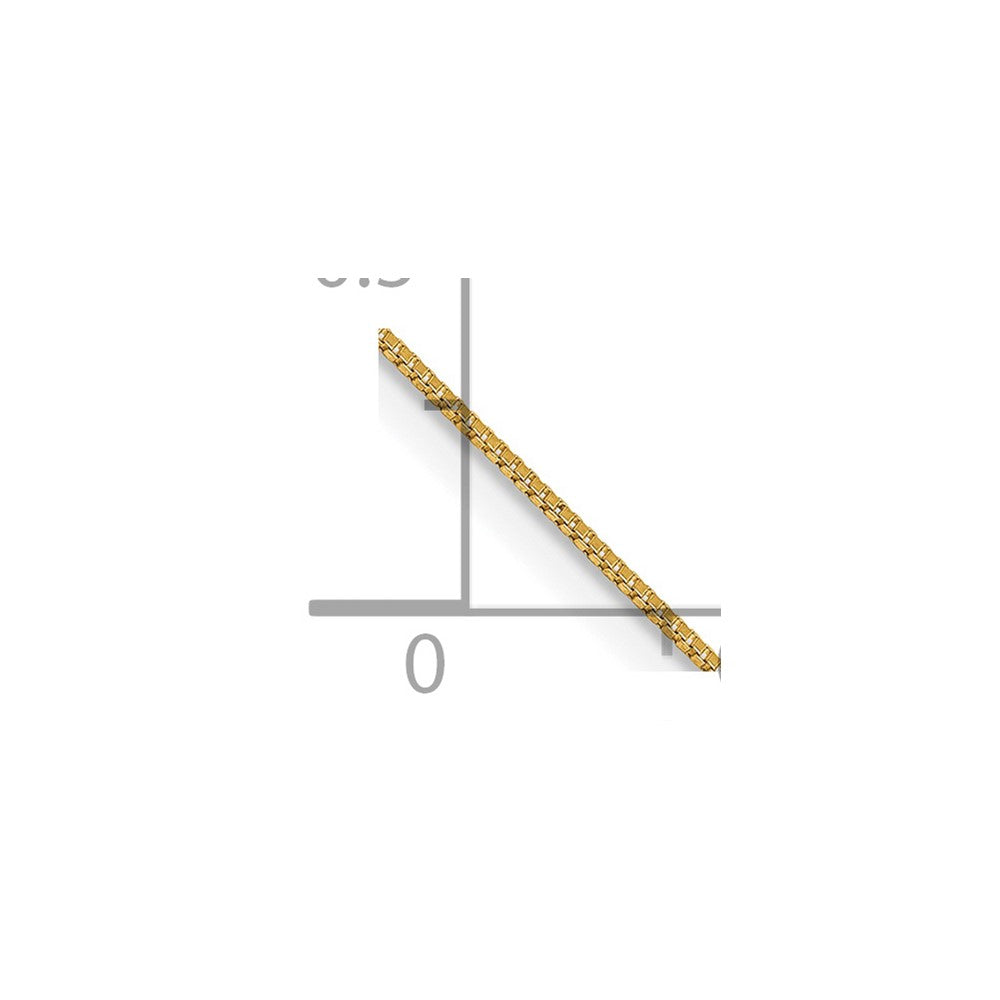14k .5mm Box with Spring Ring Clasp Chain Anklet